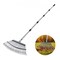Heavy-Duty Metal Leaf Rake with 25 Stainless Steel Tines and Foldable Adjustable Handle